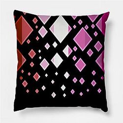 Lesbian Pillows - Lesbian Pride Flag Falling Diamonds on Black Pillow TP1503