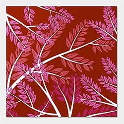 Lesbian Posters - Lesbian Pride Overlapping Simple Leafy Branches Poster TP1503
