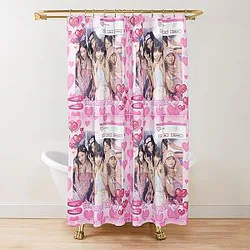 LE SSERAFIM AESTHETIC OT5 PINK Shower Curtain