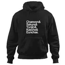 Le Sserafim Members Name Stack Hoodies