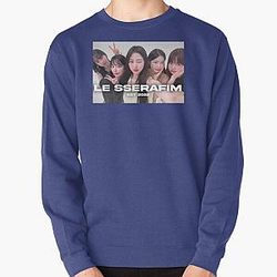 LE SSERAFIM group sticker  Pullover Sweatshirt