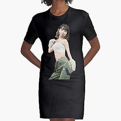 Antifragile Chaewon Le Sserafim  Graphic T-Shirt Dress