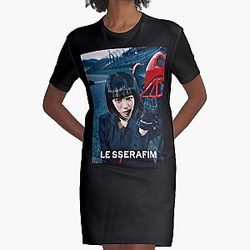 Le sserafim - Kim chaewon Graphic T-Shirt Dress