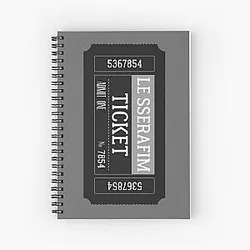 Le Sserafim Ticket Spiral Notebook