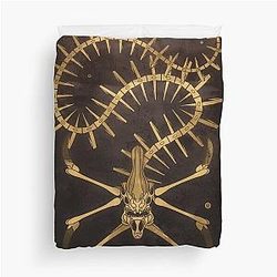 Leviathan Skeleton Light Duvet Cover