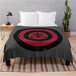 Satanic Black Leviathan Cross Throw Blanket