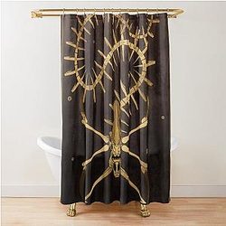 Reaper Leviathan Skeleton Shower Curtain