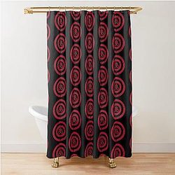 Satanic Shield Red Leviathan Cross Shower Curtain