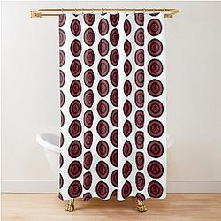 Satanic Shield Black Shower Curtain