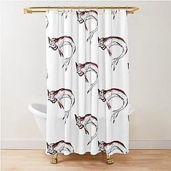 Subnautica Reaper Leviathan Shower Curtain
