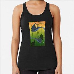 Glow Whale Racerback Tank Top