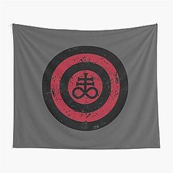 Satanic Shield Black Leviathan Cross Tapestry