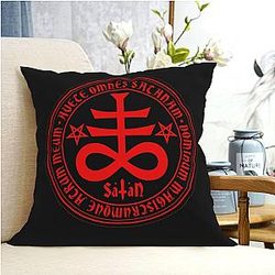Home Art Deco Magic Sigil of Lucifer Satan Symbol Throw Pillow Cover Square 12"X12"