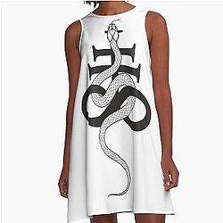 Snake Leviathan Cross A Line Dress