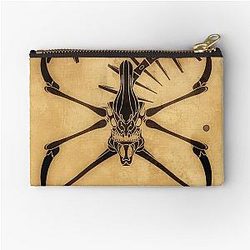 Leviathan Skeleton Dark Zipper Pouch