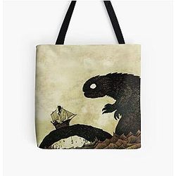 Leviathan Sailing Ship All Over Print Tote Bag