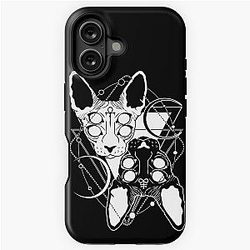 Sphynx cats with ankh symbols iPhone Tough Case