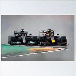 Lewis Hamilton Vs Max Verstappen - Imola Grand Prix Poster