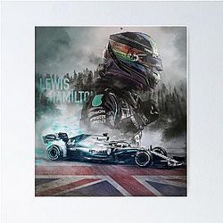 Lewis Hamilton flag posters  Poster