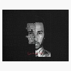 Black and white Lewis Hamilton motivational quote. Jigsaw Puzzle