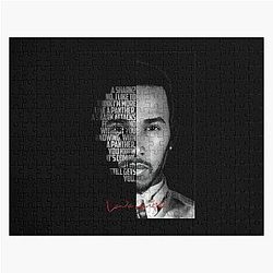 Black and white Lewis Hamilton motivational quote. Jigsaw Puzzle
