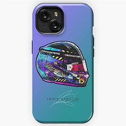 F1 2021 Lewis Hamilton - Special British GP Mercedes Crash Helmet Artwork iPhone Tough Case