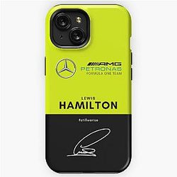 Lewis Hamilton iPhone case yellow black iPhone Tough Case