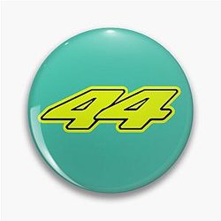 Lewis Hamilton 2023 Season Number 44 Sticker Yellow Pin