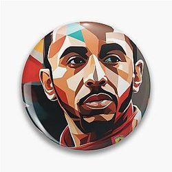 Lewis Hamilton Ferrari Style Overhauls Abstract Artwork Pin