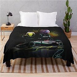 Lewis Hamilton digital art posters  Throw Blanket