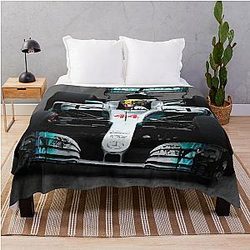 Lewis Hamilton 44 - Digital art Throw Blanket