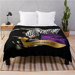 F1 Lewis Hamilton 44 Throw Blanket