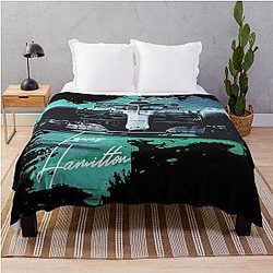 Lewis Hamilton - Vintage_Digi art_ 2023 Throw Blanket