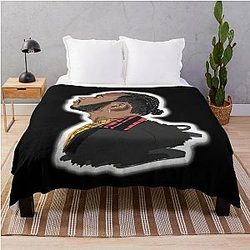 Lewis Hamilton Illustration Throw Blanket