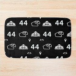 Lewis Hamilton 44 Racing Pattern  Bath Mat