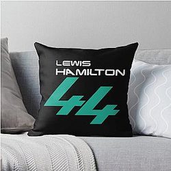 Lewis Hamilton 44 Throw Pillow