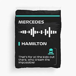Lewis Hamilton that's for all the kids out there radio message dark (Francesco) Duvet Cover