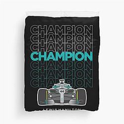 Lewis Hamilton Champion - Lewis Hamilton Duvet Cover