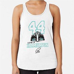 lewis hamilton 44 Racerback Tank Top