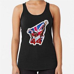 Art Lewis Hamilton Illustration Racerback Tank Top