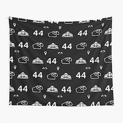 Lewis Hamilton 44 Racing Pattern  Tapestry