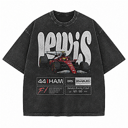Retro Formula 1 PTTT1106 Washed  Lewis Hamilton T-Shirts