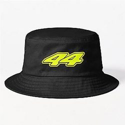 Lewis Hamilton 2023 Season Number 44 Sticker Yellow Bucket Hat