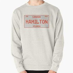 Lewis Hamilton first win license plate white Pullover Sweatshirt