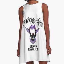 f1 Lewis Hamilton 44 A-Line Dress