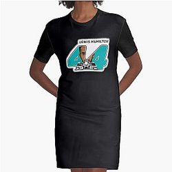 Lewis Hamilton Art Graphic T-Shirt Dress
