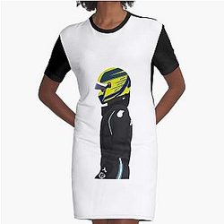 Lewis Hamilton in race suit Graphic T-Shirt Dress