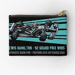 Lewis Hamilton 44 - 92 Wins Portugal GP 2020 Zipper Pouch