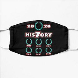 Lewis Hamilton 7 times world champion 2020 His7ory Flat Mask