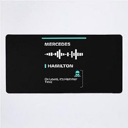  Lewis Hamilton Hammer Time radio messaged Dark (Francesco) Desk Mat